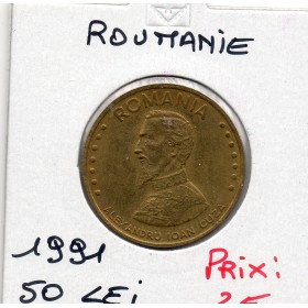 Roumanie 50 lei 1991 Sup, KM.110 Alexandru Ioan Cuza