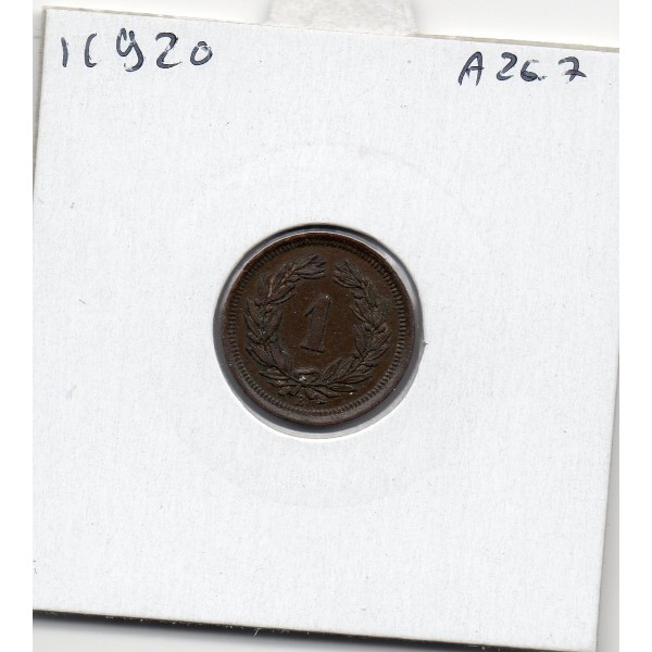 Suisse 1 rappen 1909 Sup-, KM.3