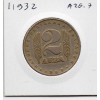 Bulgarie 2 leva 1969 TTB, KM.75 révolution socialiste