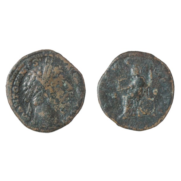 Sesterce de Marc Aurèle (171-172), ric.1033 Rome assise atelier Rome