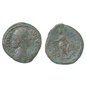 cSesterce de Faustine II la jeune (164-175) RIC.1773 VENVS VICTRIX atelier Rome