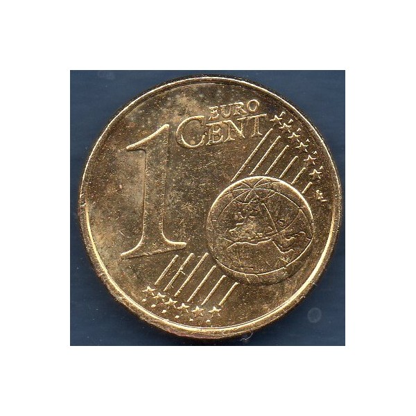 Pièce de 1 centime d'Euro dorée, 2005, Pays-Bas