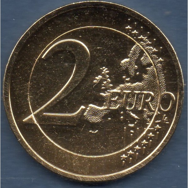 2 euros commémorative doré, Luxembourg 2014, 50 ans Grand Duc Jean pièce de monnaie €