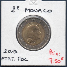 Pièce 2 euros Monaco 2019 2€ Albert II