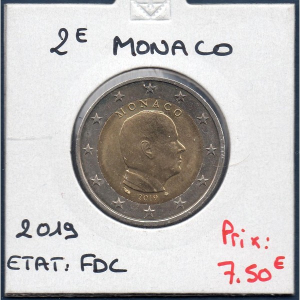 Pièce 2 euros Monaco 2019 2€ Albert II