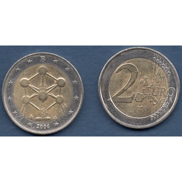 Pièce de 2 euros commémorative Belgique 2006 Atomium - pièce circulée