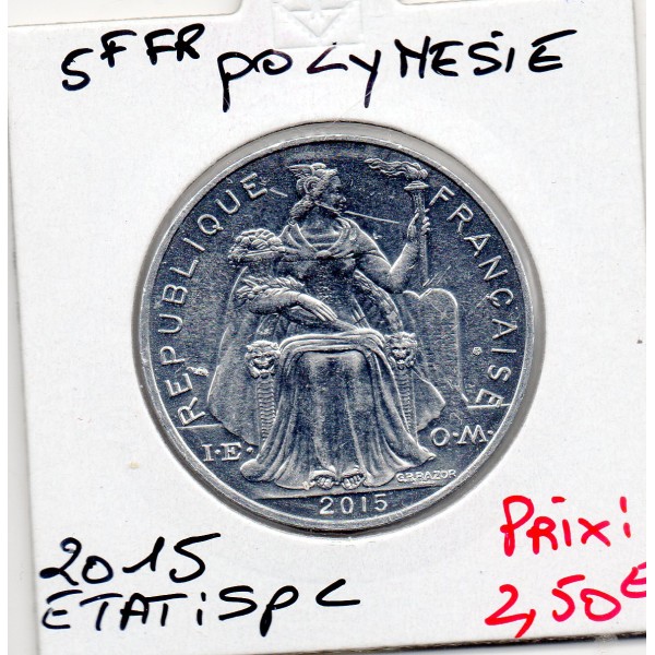 Polynésie Française 5 Francs 2015 Spl