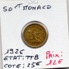Monaco 50 centimes 1926 TTB, Gad.126 crédit Foncier