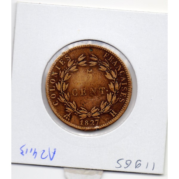 Colonies Charles X 5 centimes 1827 H TTB- Lec.299 Martinique et Guadeloupe