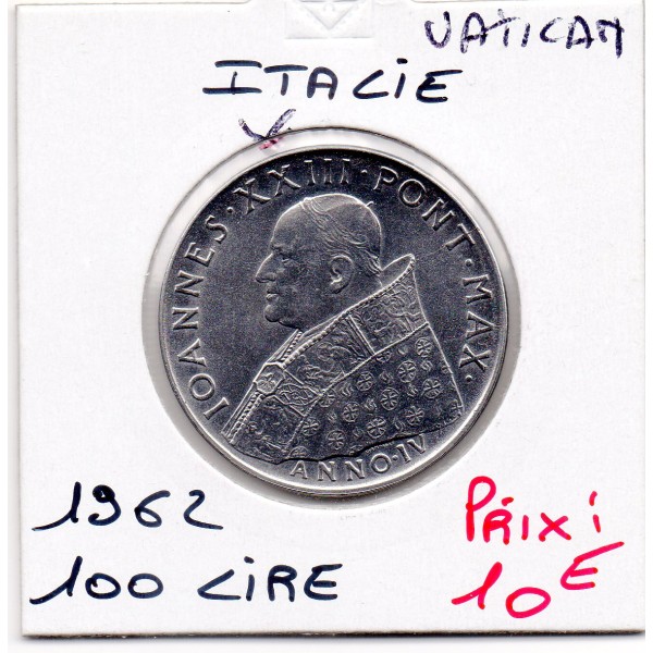 Vatican 100 lire 1962 Spl, KM.73 Conseil du Vatican II Jean XXIII