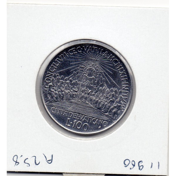 Vatican 100 lire 1962 Spl, KM.73 Conseil du Vatican II Jean XXIII