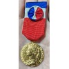 Medaille vermeil ministère du travail 1990 avec ruban et rosette