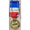 Medaille vermeil ministère du travail 1990 avec ruban et rosette
