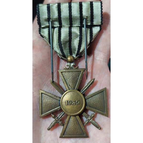 Médaille Croix de guerre Vichy avec ruban 1939