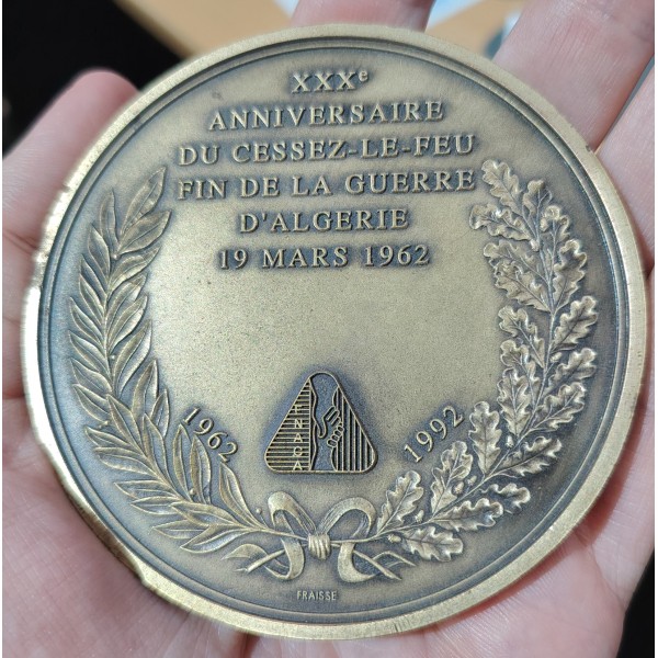 Médaille 30 ans cessez le feu FNACA 1992