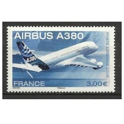 Timbre France Poste Aérienne Yvert 69a Airbus A380, issu de la mini feuille de 10