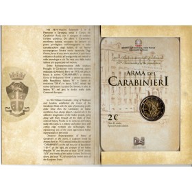2 euros commémorative BU, Italie, 2014, Les carabiniers, Carabinieri