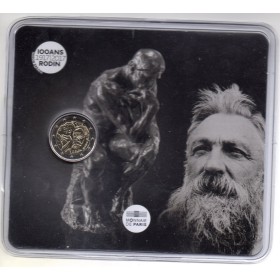 2 euros commémorative BU coin-card, France 2017  Auguste Rodin