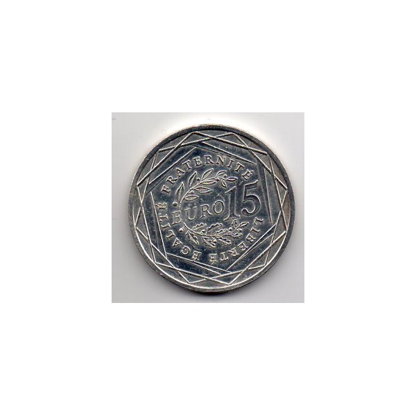Pièce 15 euros France 2008 Semeuse Argent