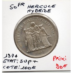 50 francs Hercules Avers 20 francs 1974 Sup+ Hybride