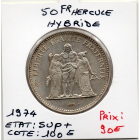 50 francs Hercules Avers 20 francs 1974 Sup+ Hybride