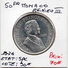 Monaco 50 francs 1974 Spl, Gad.162 Rainier III