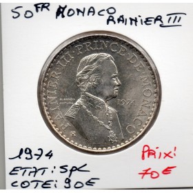 Monaco 50 francs 1974 Spl, Gad.162 Rainier III