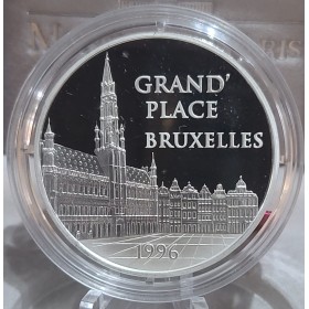 100 francs / 15€ argent BE 1996, Grand'Place de Bruxelles