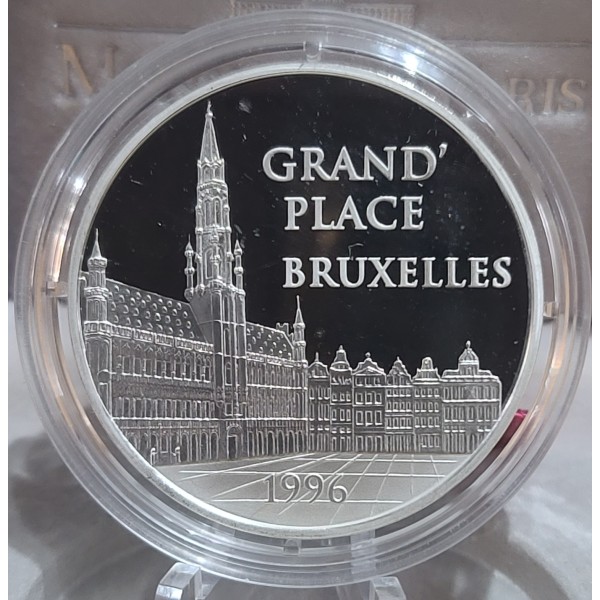 100 francs / 15€ argent BE 1996, Grand'Place de Bruxelles
