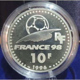 10 francs argent BE, 1996, Coupe du monde 1998