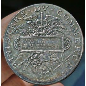 Médaille Ministère du commerce 1885 argent Ponscarme