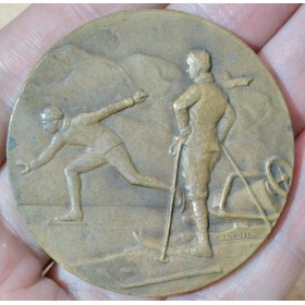 Médaille sportive Ski et patinage par Fraisse