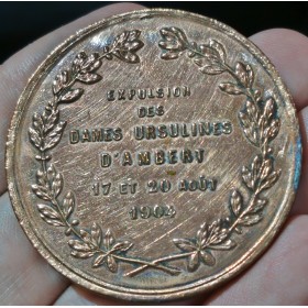 Médaille Ambert, Expulsion des Dames Ursulines 1904
