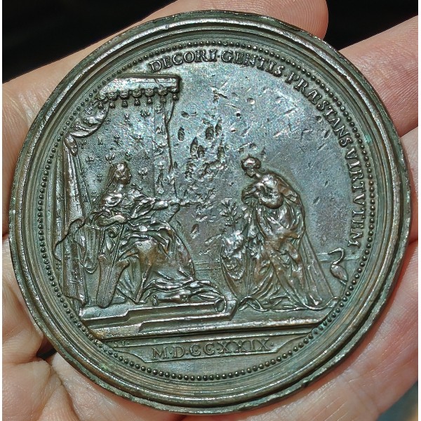 Médaille Lorraine, Régence D'Elizabeth Charlotte pour François III 1729