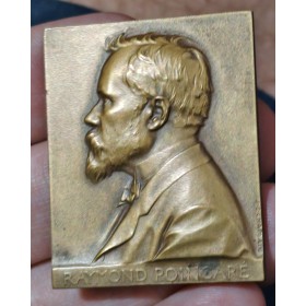 Médaille Plaquette Raymond Poincaré par Chaplain des ateliers Sandoz