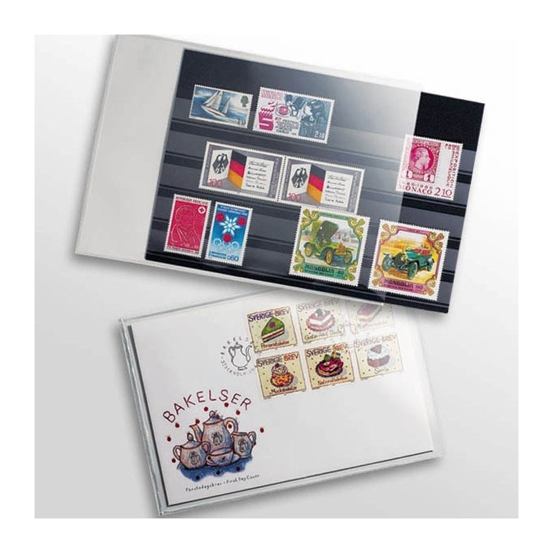 Pochettes de protection pour lettres et cartes postales, DIN C6, 220x114 mm, transparent