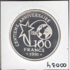 100 francs Argent BE 1991, 100 ans Basket-ball - Le Lancer Franc