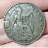 1 penny Georges V 1917 transformée porte photo