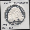 100 francs/15 écus Descartes 1991 BE, France pièce de monnaie
