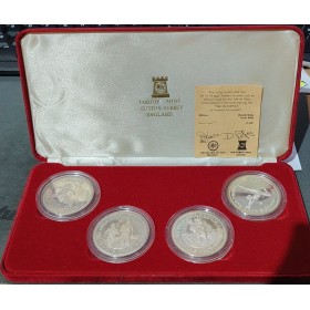 Coffret ile de Man 4x1 Crown 1984 Spl, JO Los  Angeles