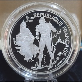 100 franc argent BE 1991, JO Albertville - Ski de fond