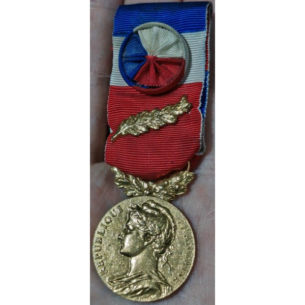 Médaille Ministere du travail 1988 avec rosette et palme
