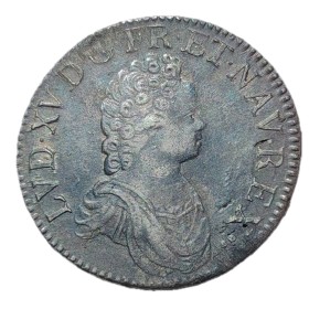 Ecu Vertugadin 1716 A Paris TTB+ Louis XV Flan réformé