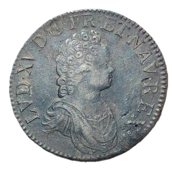 Ecu Vertugadin 1716 A Paris TTB+ Louis XV Flan réformé