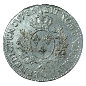 Ecu aux branches d'olivier 1786 Q Perpignan TTB+ Louis XVI pièce de monnaie royale
