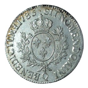 Ecu aux branches d'olivier 1785 Q Perpignan TTB+ Louis XVI