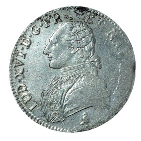 Ecu aux branches d'olivier 1784 A Paris TTB+ Louis XVI Objet interposé