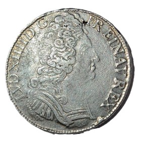 Ecu aux 3 couronnes 1709 K Bordeaux TTB Louis XIV