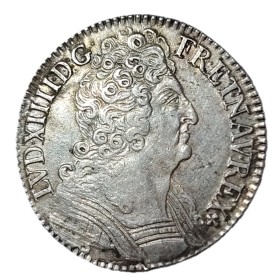 1/2 Ecu Aux trois couronnes 1712 X Amiens TTB+ Louis XIV
