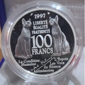 100 francs Argent BE, 1997, André Malraux